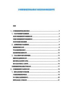 沙灘裝備租賃商業(yè)模式與旅游目的地配套研究