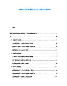 中國(guó)汽車營(yíng)銷渠道下沉與三四線市場(chǎng)報(bào)告