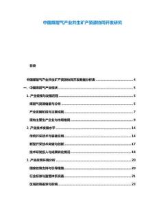中國煤層氣產(chǎn)業(yè)共生礦產(chǎn)資源協(xié)同開發(fā)研究