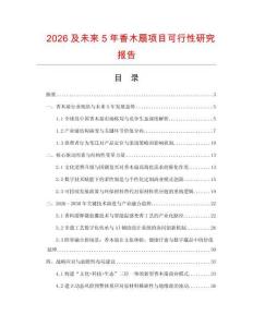2026及未來5年香木扇項目可行性研究報告