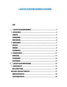 人造石材行業(yè)滑石填料品質要求與供應格局