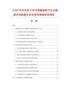 2026年及未來5年中國氨基烘干無光磁漆市場數(shù)據(jù)分析及競爭策略研究報告