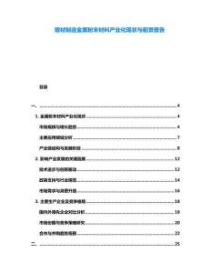 增材制造金屬粉末材料產業化現狀與前景報告