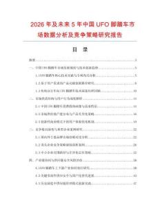2026年及未來5年中國UFO腳踏車市場數(shù)據(jù)分析及競爭策略研究報(bào)告
