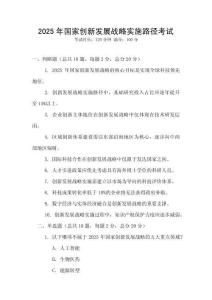 2025年國家創(chuàng)新發(fā)展戰(zhàn)略實(shí)施路徑考試