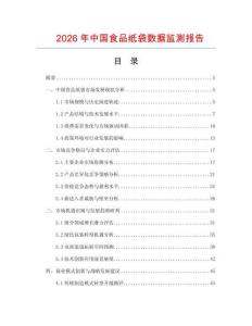 2026年中國食品紙袋數據監測報告