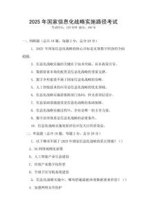 2025年國(guó)家信息化戰(zhàn)略實(shí)施路徑考試