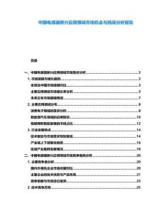 中國(guó)電感器新興應(yīng)用領(lǐng)域市場(chǎng)機(jī)會(huì)與挑戰(zhàn)分析報(bào)告