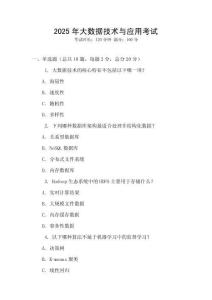 2025年大數(shù)據(jù)技術(shù)與應(yīng)用考試