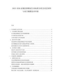 2025-2030水瓶抗摔測試行業(yè)標準分析及雙層材料與真空鍍膜技術(shù)革新