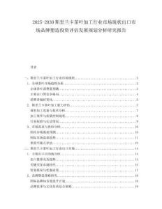 2025-2030斯里蘭卡茶葉加工行業市場現狀出口市場品牌塑造投資評估發展規劃分析研究報告