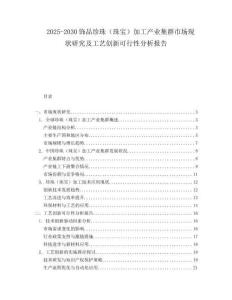 2025-2030飾品珍珠（珠寶）加工產(chǎn)業(yè)集群市場(chǎng)現(xiàn)狀研究及工藝創(chuàng)新可行性分析報(bào)告