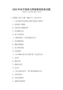 2025年電子商務與網(wǎng)絡營銷實務試題