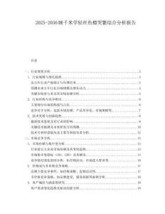 2025-2030睡千米學(xué)輕絲魚榴哭繁綜合分析報(bào)告