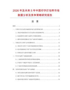 2026年及未來5年中國印字打包帶市場數據分析及競爭策略研究報告