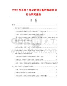 2026及未來(lái)5年光數(shù)混合配線架項(xiàng)目可行性研究報(bào)告