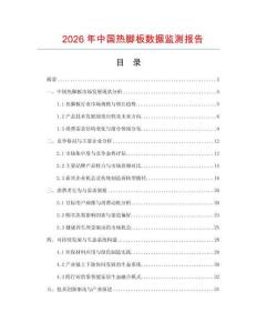 2026年中國熱腳板數據監(jiān)測報告