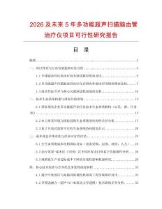 2026及未來5年多功能超聲掃描腦血管治療儀項目可行性研究報告