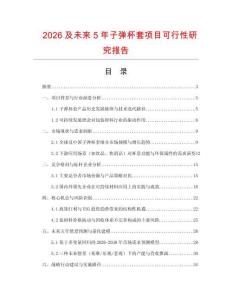 2026及未來5年子彈杯套項目可行性研究報告
