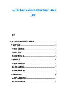 2025周邊旅游行業(yè)市場(chǎng)動(dòng)態(tài)深度監(jiān)測(cè)及營(yíng)銷推廣與投資潛力挖掘