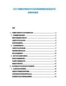 2025中國(guó)電子商務(wù)支付行業(yè)市場(chǎng)深度調(diào)研及安全技術(shù)與應(yīng)用研究報(bào)告