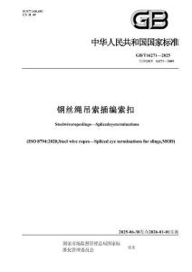 GB T 16271-2025 鋼絲繩吊索 插編索扣