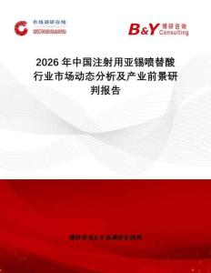 2026年中國注射用亞錫噴替酸行業(yè)市場動態(tài)分析及產(chǎn)業(yè)前景研判報告