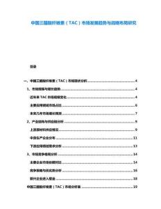 中國三醋酸纖維素（TAC）市場發(fā)展趨勢與戰(zhàn)略布局研究