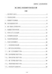 施工現(xiàn)場人員技能提升目標設(shè)定方案