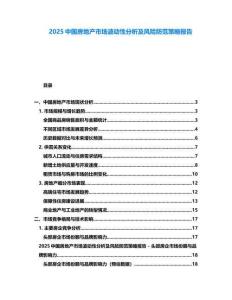 2025中國(guó)房地產(chǎn)市場(chǎng)波動(dòng)性分析及風(fēng)險(xiǎn)防范策略報(bào)告