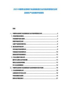 2025中國專業(yè)音響燈光設(shè)備制造行業(yè)市場供需現(xiàn)狀分析及娛樂產(chǎn)業(yè)發(fā)展評估報告