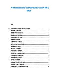 華西北智能監(jiān)控系統(tǒng)產(chǎn)品市場現(xiàn)狀研究及行業(yè)技術革新方向報告