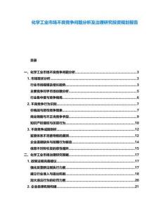 化學工業市場不良競爭問題分析及治理研究投資規劃報告