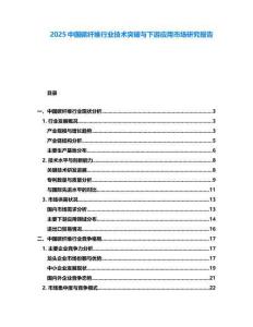 2025中國碳纖維行業(yè)技術(shù)突破與下游應(yīng)用市場研究報告
