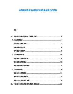 中國高校宿舍洗衣服務市場競爭格局分析報告