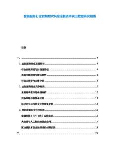 金融服務(wù)行業(yè)發(fā)展層次風(fēng)險(xiǎn)控制資本突出數(shù)據(jù)研究指南