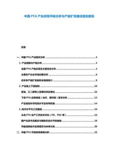 中國(guó)PTA產(chǎn)業(yè)供需平衡分析與產(chǎn)能擴(kuò)張路徑規(guī)劃報(bào)告
