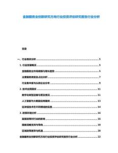 金融服務(wù)業(yè)創(chuàng)新研究方向行業(yè)投資評(píng)估研究報(bào)告行業(yè)分析