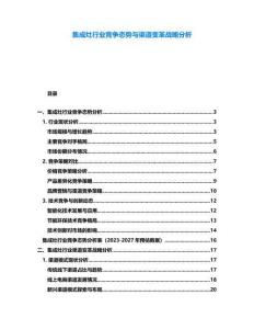 集成灶行業(yè)競(jìng)爭(zhēng)態(tài)勢(shì)與渠道變革戰(zhàn)略分析