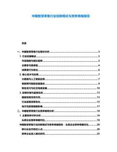 中國智慧零售行業(yè)創(chuàng)新模式與競爭策略報告