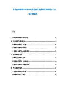 泉州石獅服裝市場需求變化趨向投資品牌營銷規(guī)劃與產業(yè)鏈升級報告