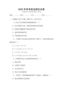2025年高考政治理論試卷