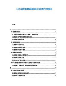 2025武漢東湖新城城市綠心生態(tài)保護(hù)工程規(guī)劃