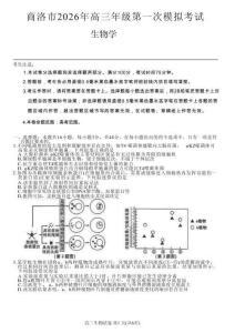 陜西商洛市2026屆高三下學(xué)期第一次模擬考試生物試題+答案