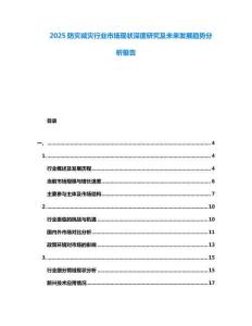2025防災(zāi)減災(zāi)行業(yè)市場現(xiàn)狀深度研究及未來發(fā)展趨勢分析報(bào)告