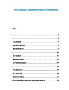 2025多晶硅提純設(shè)備研發(fā)領(lǐng)域市場態(tài)勢研判及投資提案