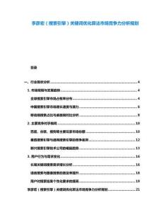 李彥宏（搜索引擎）關(guān)鍵詞優(yōu)化算法市場競爭力分析規(guī)劃