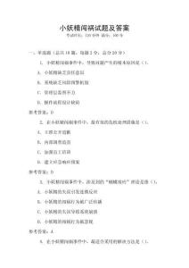 小妖精闖禍試題及答案