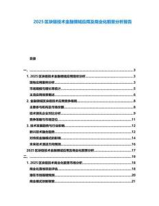 2025區(qū)塊鏈技術(shù)金融領(lǐng)域應(yīng)用及商業(yè)化前景分析報(bào)告