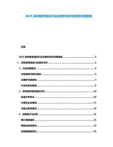 2025深圳智慧酒店行業(yè)運營形勢評估投資價值報告